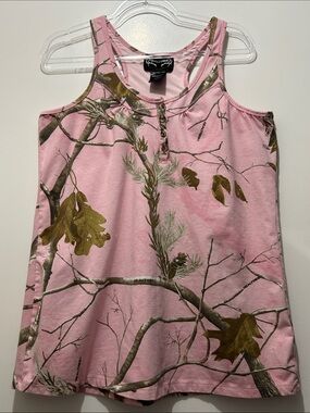 Realtree Pink Camo Sleeveless Tank Top Outdoor Hunting Style Women’s XL